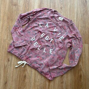 Sundry Long Sleeve Crewneck Graphic Lightweight Sweatshirt Tie Dye Size 1 (S)